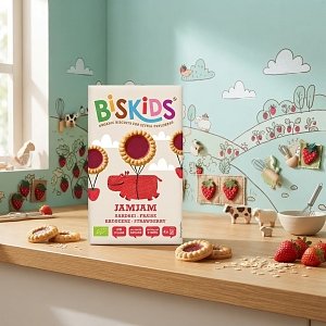 Μπισκότα Με Φράουλα JamJam Biskids Χ/Ζ Vegan 100g
