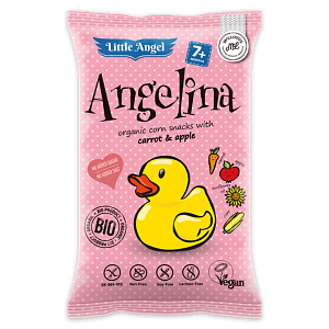 Γαριδάκια Με Καρότο & Μήλο Vegan Χωρίς Γλουτένη Angelina 30g