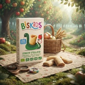 Μπισκότα Με Μήλο Biskids Χ/Ζ Vegan 120g