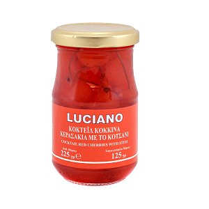 Κερασάκια κοκτέιλ με άρωμα Maraschino Luciano 225g